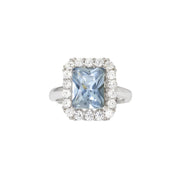 Mabina Anello in argento con acquamarina sintetica e zirconi 523367